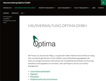 Tablet Screenshot of optima-gmbh.de